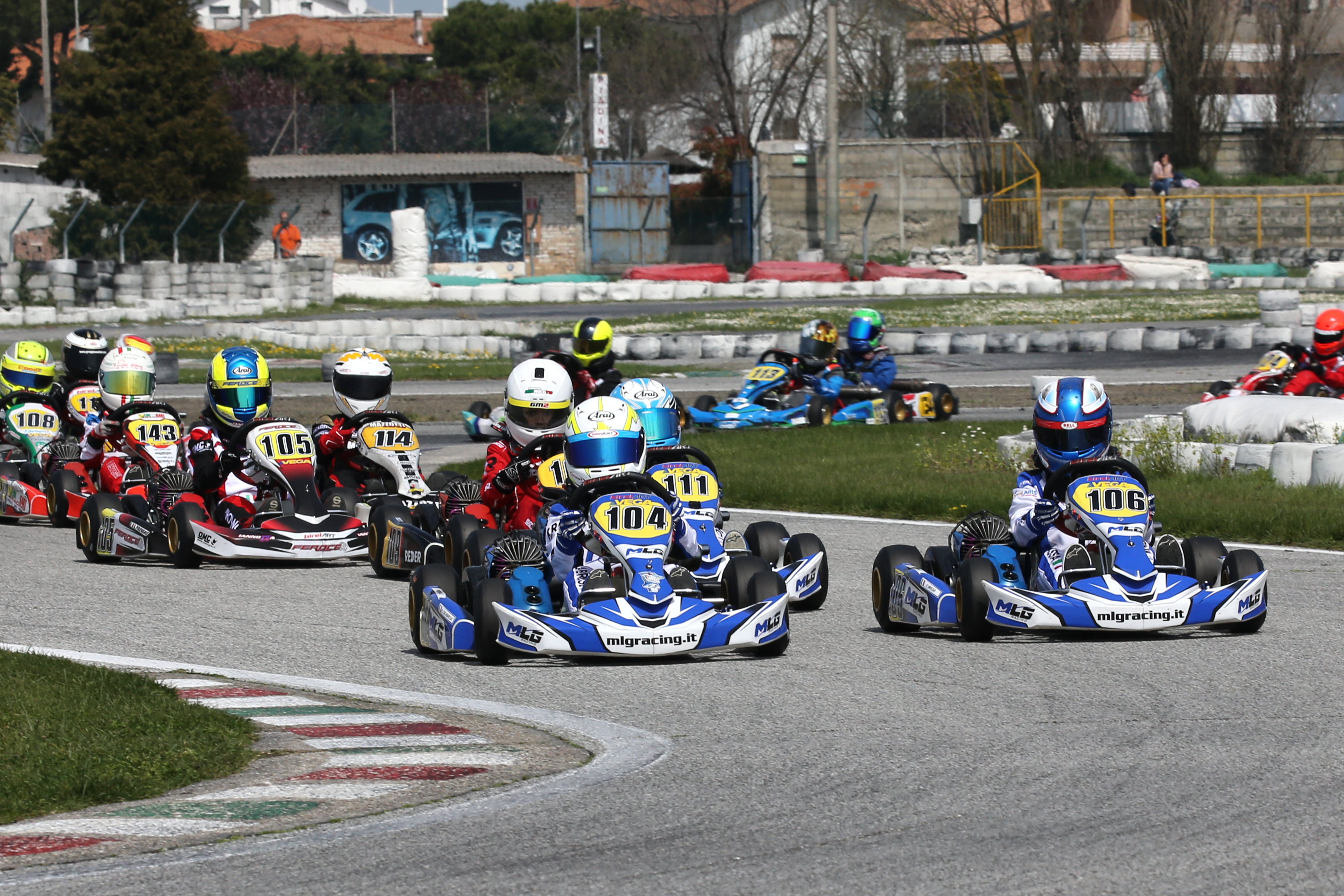 Filippo Massa seated in a kart