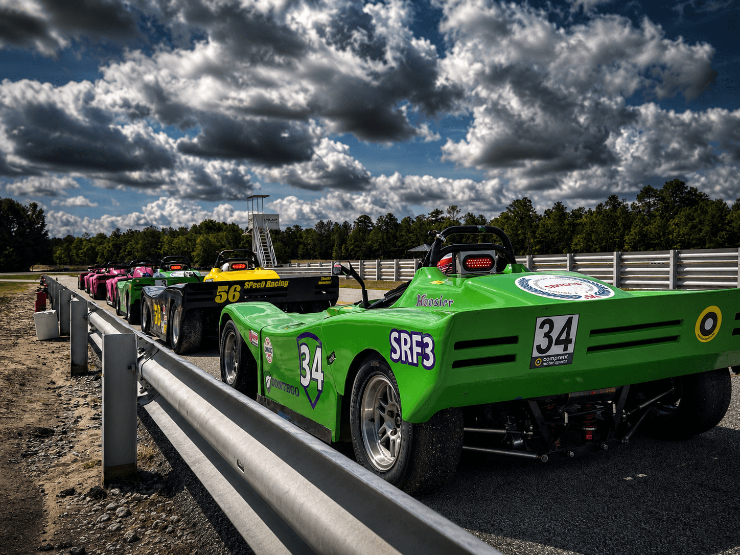 Rear grid lineup at CMP during Filippo Massa's 2026 SRF3 race weekend
