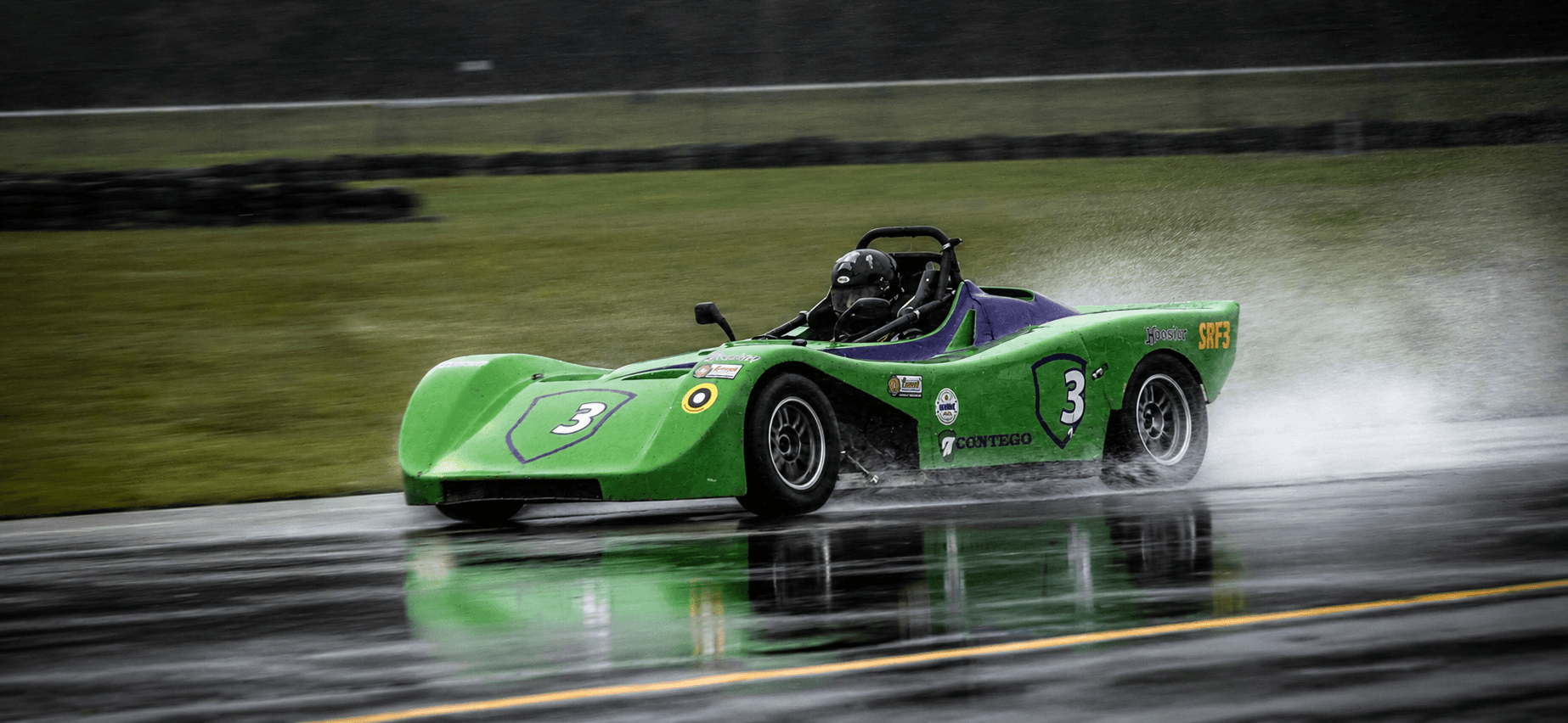 Filippo Massa in SRF3 wet track action at CMP in 2026