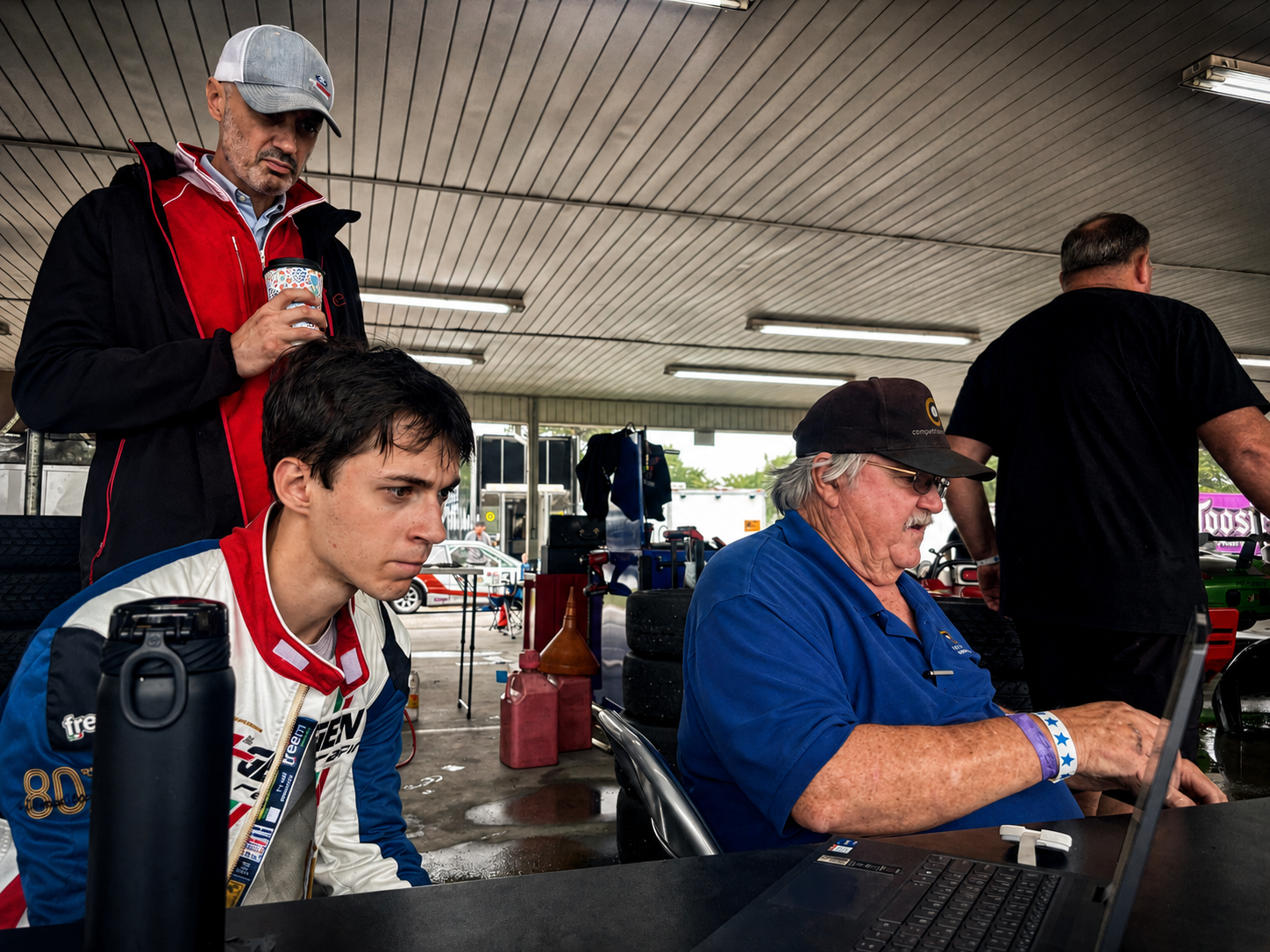 Team data review during Filippo Massa's CMP 2026 race weekend